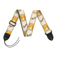 Ремінь гітарний FENDER STRAP 2" MONOGRAMMED WHITE BROWN YELLOW